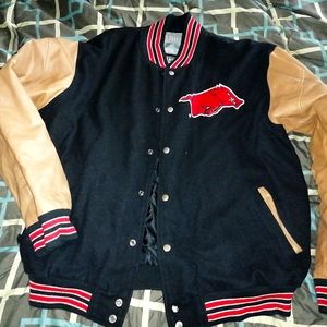 Arkansas razorbacks letterman jacket